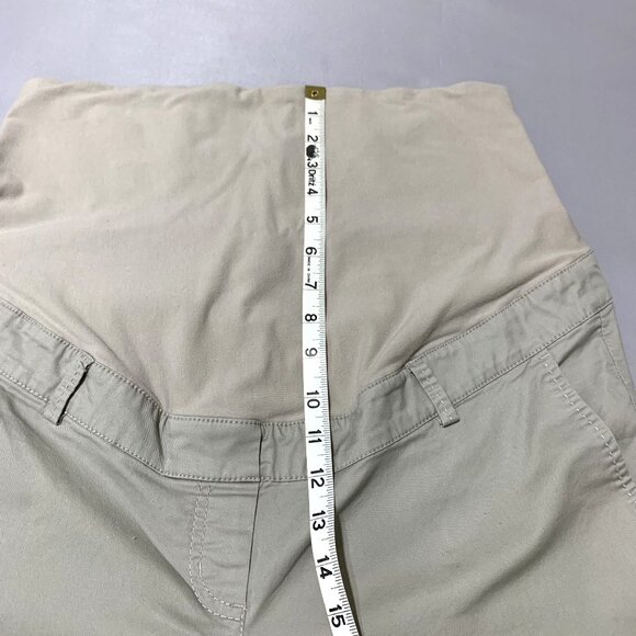 H&M Mama Maternity Khakis. Brown. Dressy. Size 14. 2 Pockets. Work Chinos. Belt. - Picture 7 of 15